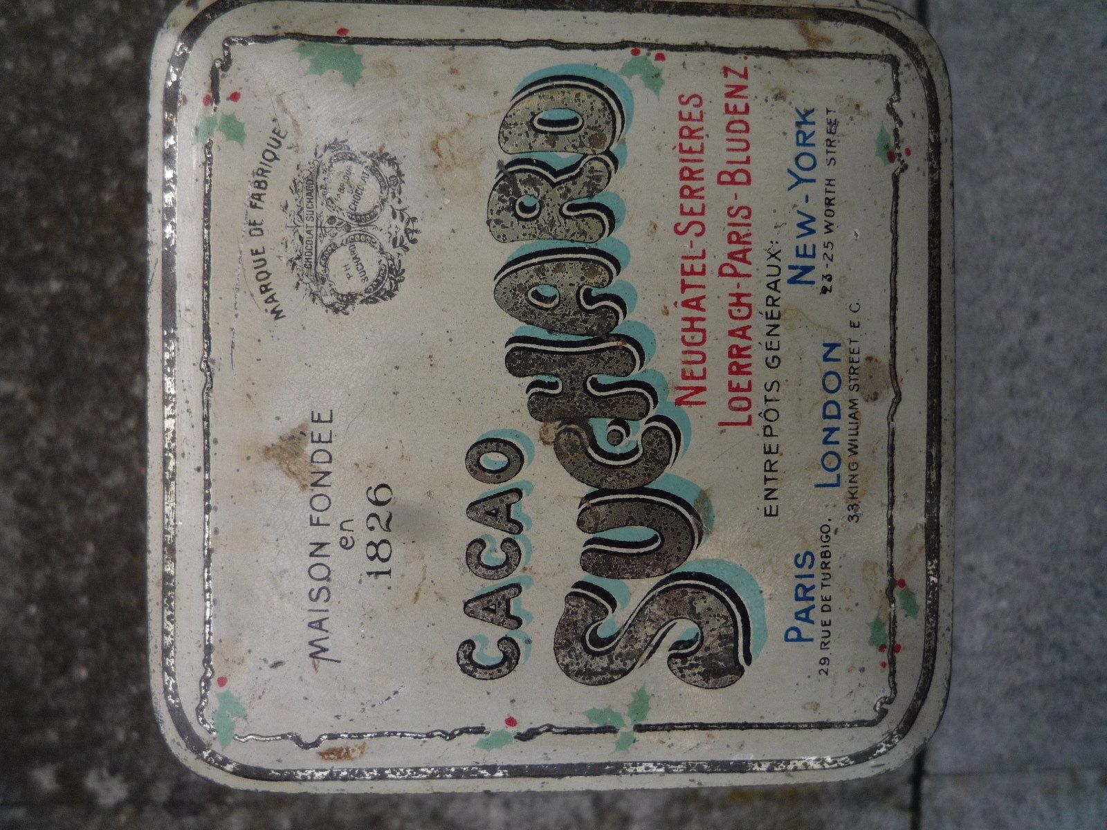 Tutte le decorazioni: Antike Blechdose CACAO SUCHARD No. 287 – Usato da St. Gallen venduto da Gartenfreund 4