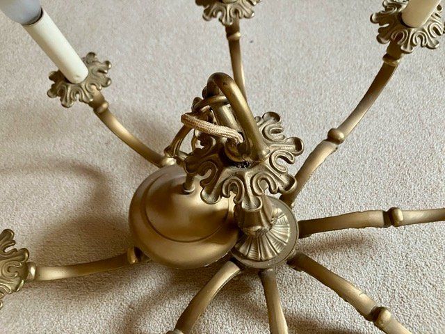 Lampadari & plafoniere: Lüster - Deckenleuchte 8-armig - Messinglampe(?) – Usato da Arnegg venduto da thurboMax 1
