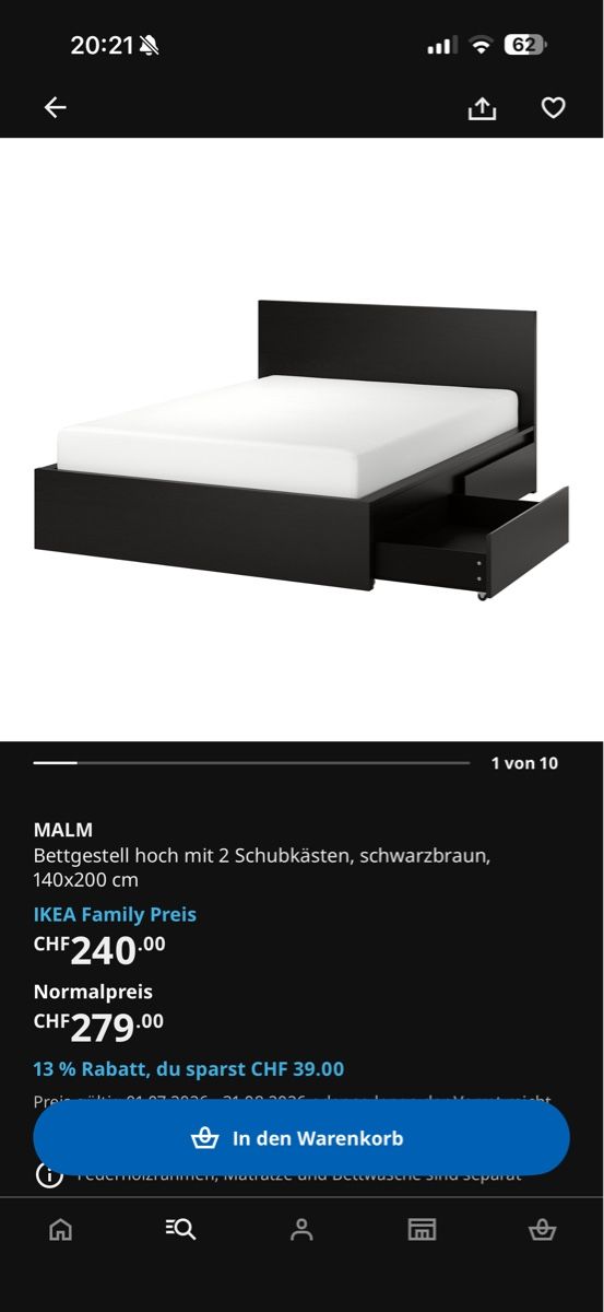 Ikea Lits: Bett 140x200 – D'occasion à Schlieren par Aleee31 1