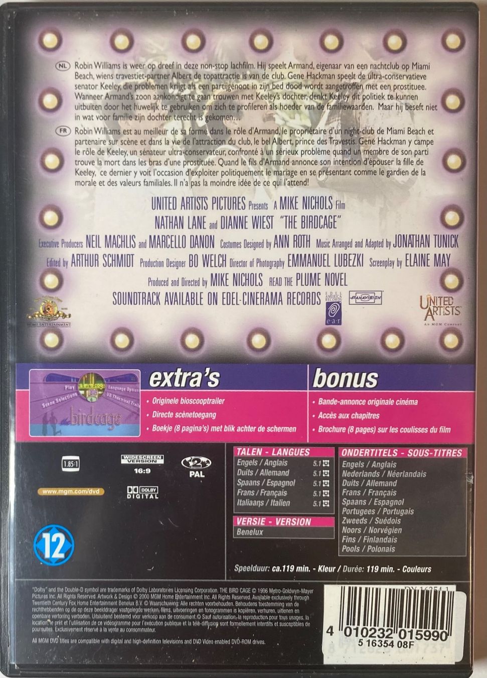 Tutti i DVDs: THE BIRDCAGE – Usato da Poliez-Pittet venduto da Newtown-Records 1
