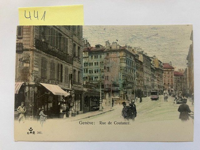 Ansichtskarten: Ansichtskarte Genf Rue de Coutance, alt – Gebraucht aus Niederwil AG von dahu75