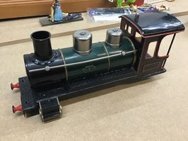 Antike Märklin Spur 1 Dampflok, Metall, grün/schwarz, alt