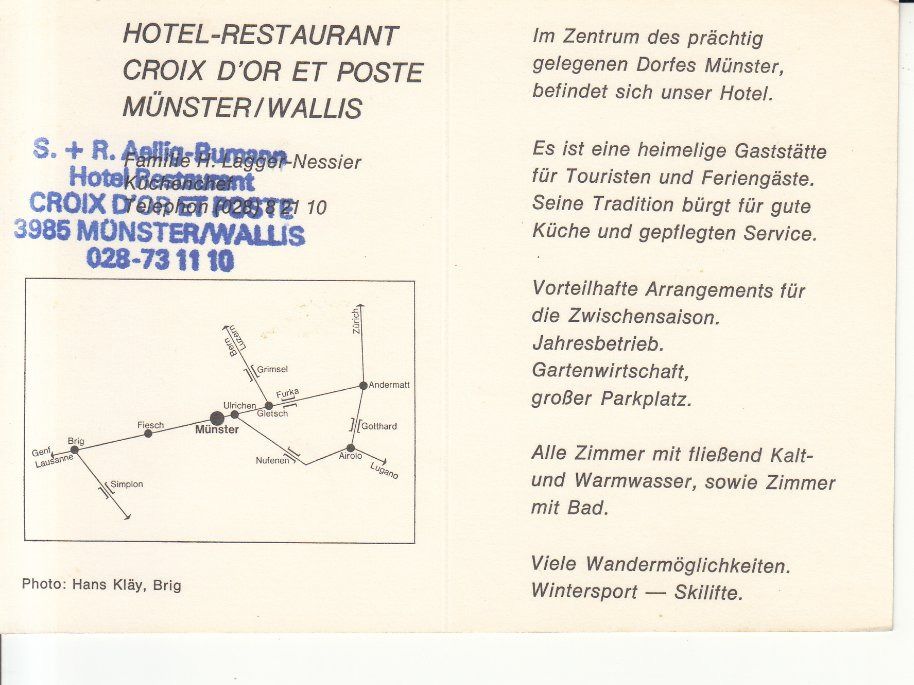 Cartoline postali: Münster Croix d'Or et Poste ca. 1970 – Usato da Bürglen TG venduto da StampGraf 1