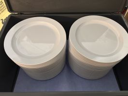 Teller Melamin Weiss 70 er Set guter Zustand