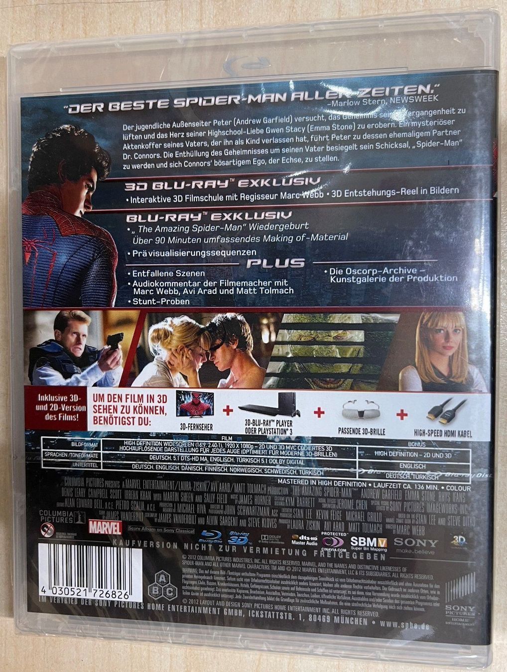 Alle DVDs: The Amazing Spider-Man(+ Blu-ray 3D) – Neu und originalverpackt aus Oftringen von Vucki 1