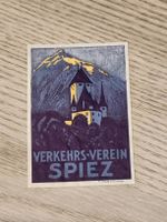 Litho Werbe Vignette Briefmarke Verkehrs Verein Spiez 