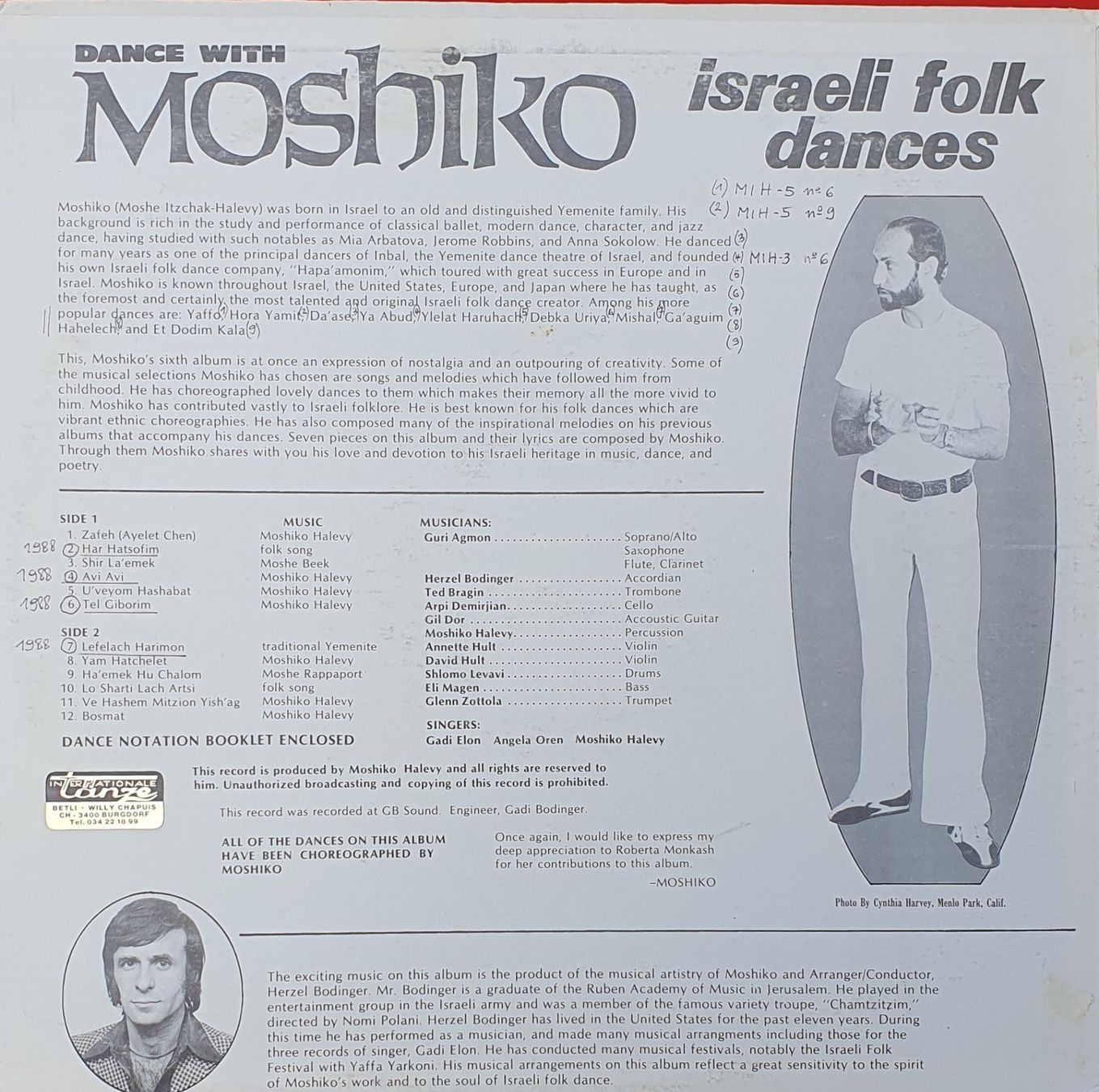 Dischi in vinile: 2 LP Moshiko Israel folk dances – Usato da Servion venduto da meno999 3