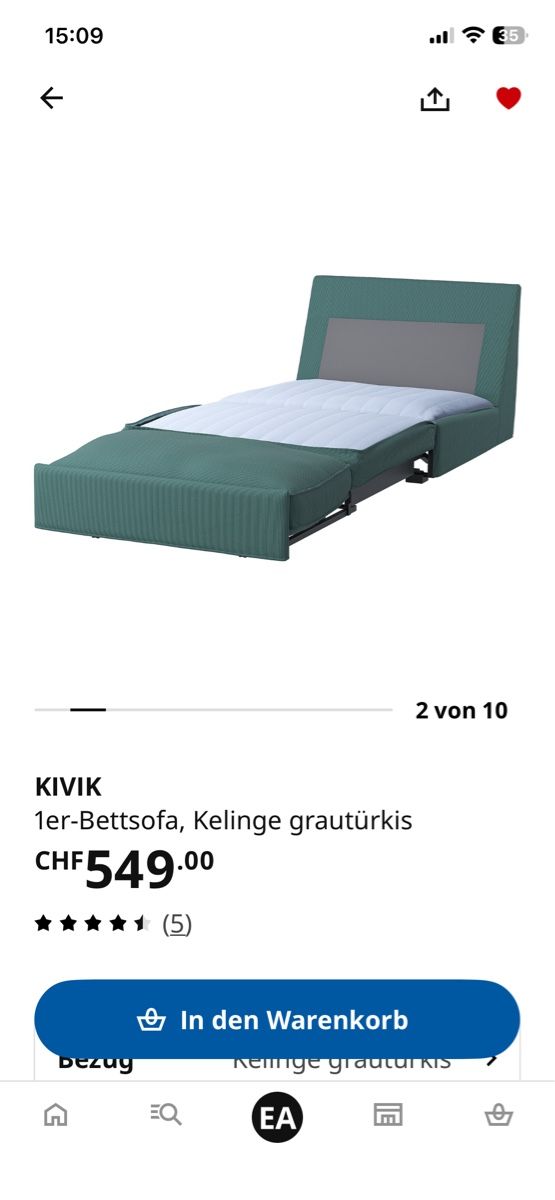 Divani: Kivik Bettsofa/Canapé lit – Nuovo (secondo la descrizione) da Bern venduto da pau_dm7p 5