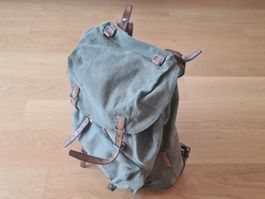 Vintage Schweizer Armee Militär Pfeffer & Salz Rucksack 1955