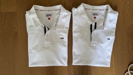 2er Set Tommy Hilfiger Herren Poloshirts in Weiss Gr. L