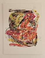 Tableau abstrait peinture acrylique style moderne