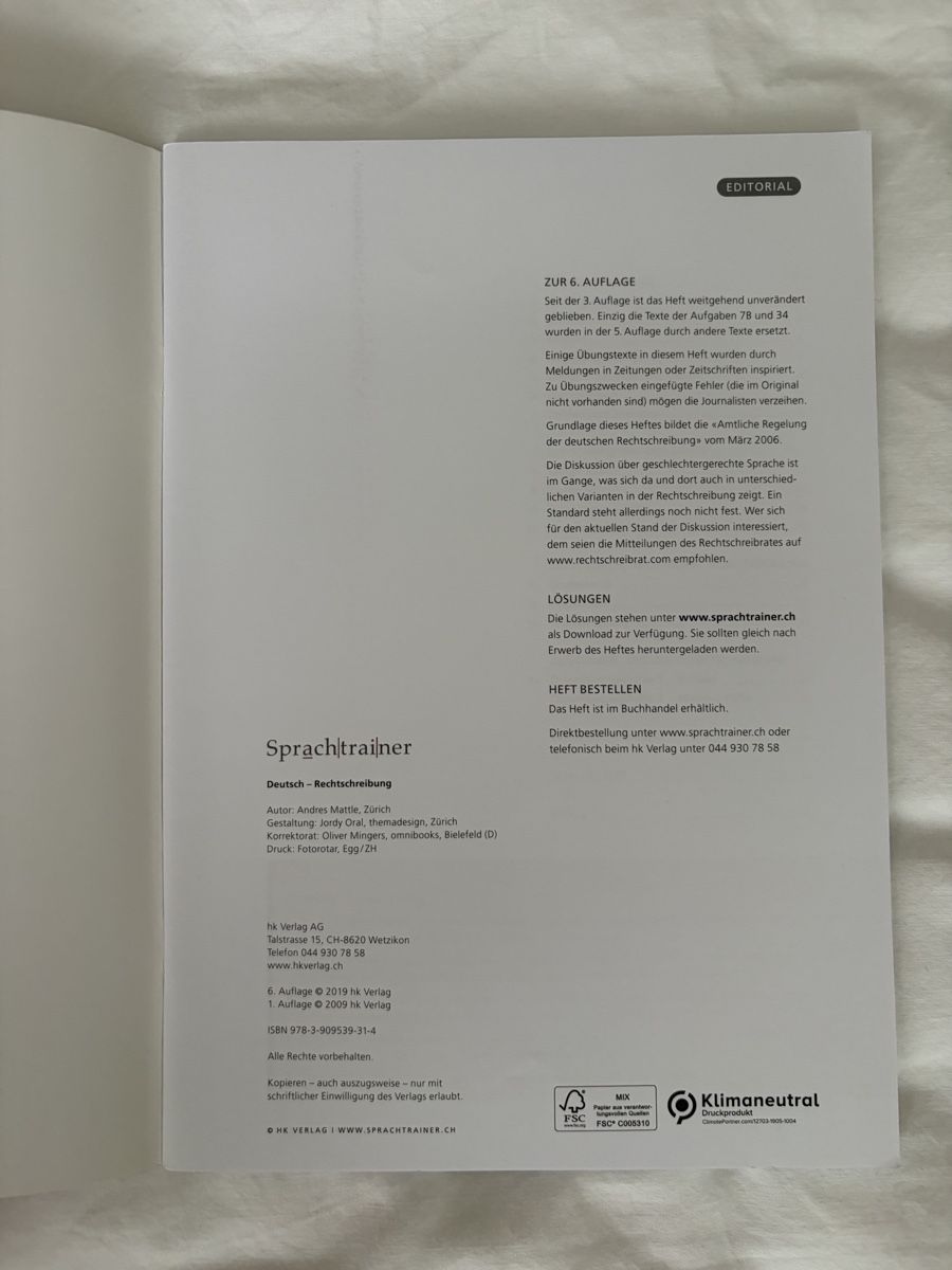 Bücher: Deutsch Satz und Komma – Gebraucht aus Jona von Flexer02 2