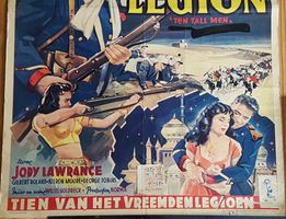 Affiche Cinéma ancienne Dix de la légion Film Burt Lancaster