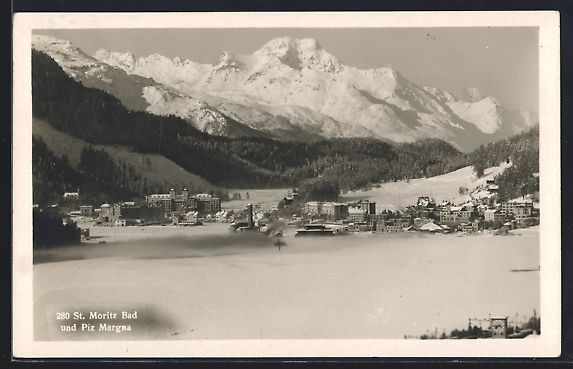 Ansichtskarten: St. Moritz Bad, Panorama und Piz Margna – Gebraucht aus Berlin von bartko-reher