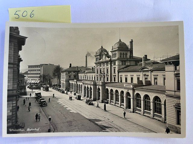 Ansichtskarten: alte Ansichtskarte Winterthur Bahnhof, 1934 – Gebraucht aus Niederwil AG von dahu75