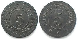 STRASSEBERSBACH (Hessen-Nassau) 5 Pfennig o.J., Zink, RRR!!!