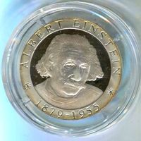Silbermünze "Albert Einstein. 500 Francs Togo". 999/1000