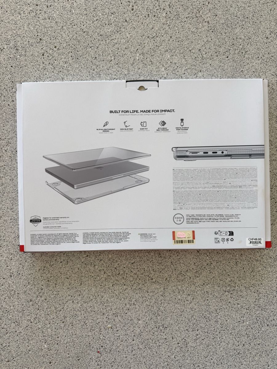 Apple Cover & Protezioni schermo: Tech21 EvoShell MacBook Pro 16" Hülle neu – Nuovo e nell'imballaggio originale da Bottighofen venduto da Joyhill 2