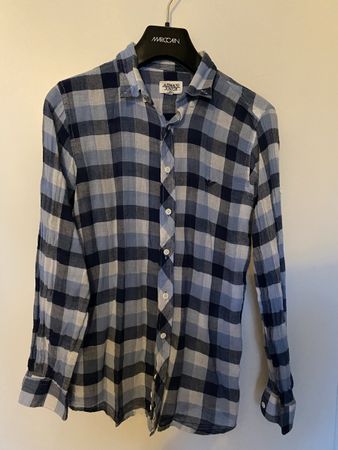 Armani Junior Hemd Jungen Grösse 12 Jahre blau/weiss kariert