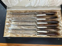 Messerfabrik Solothurn Besteck Set 6 Stk. Horn Griff