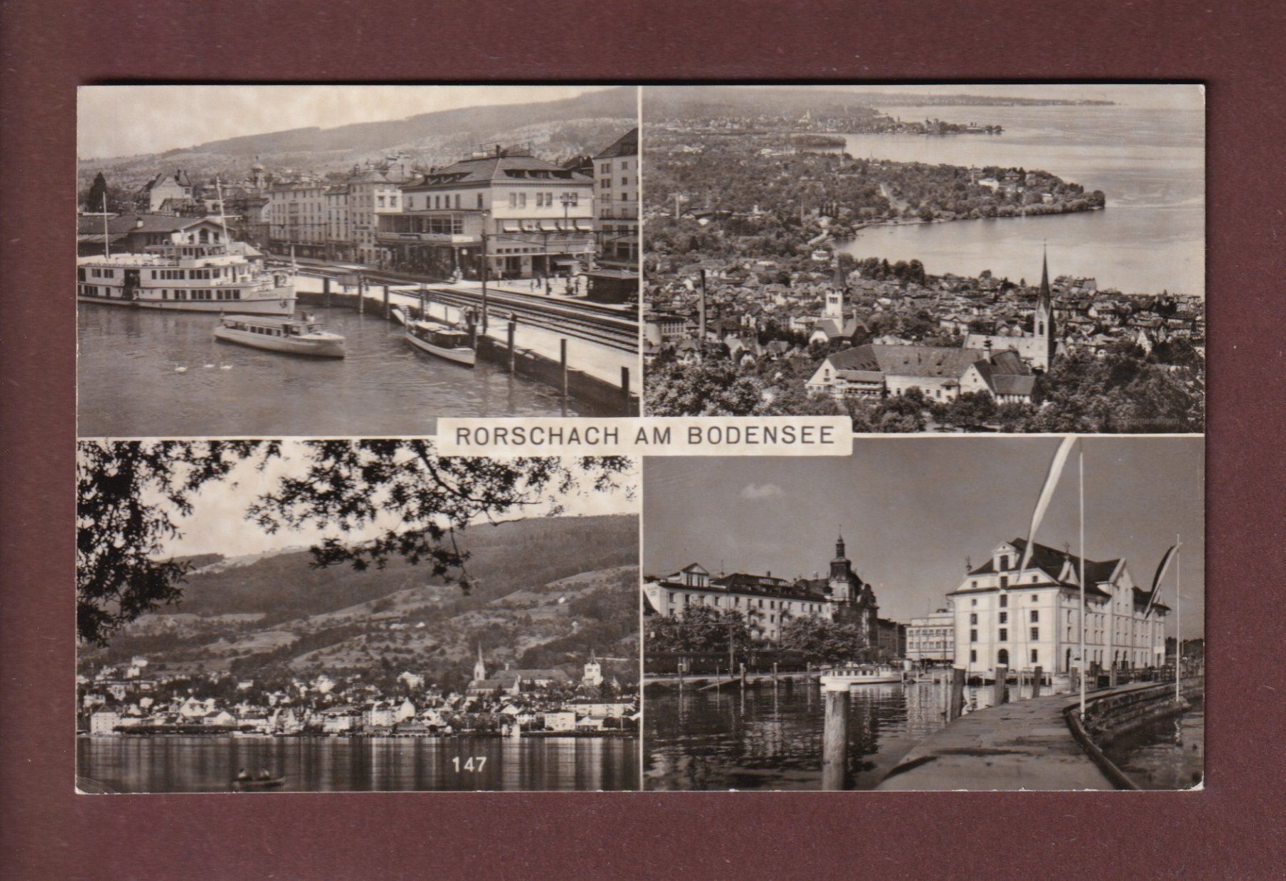 Cartoline postali: RORSCHACH - 4 Bilder - 1963 – Usato da Pully venduto da nicecards-shop