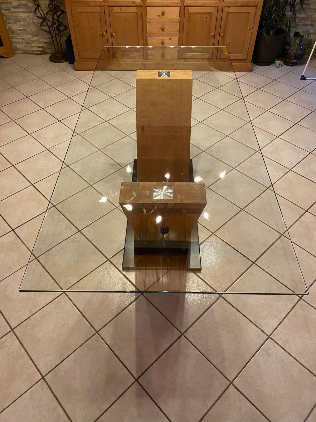 Tische: Table de salle à manger en verre Diga – Gebraucht aus Crissier von Chapsi 1