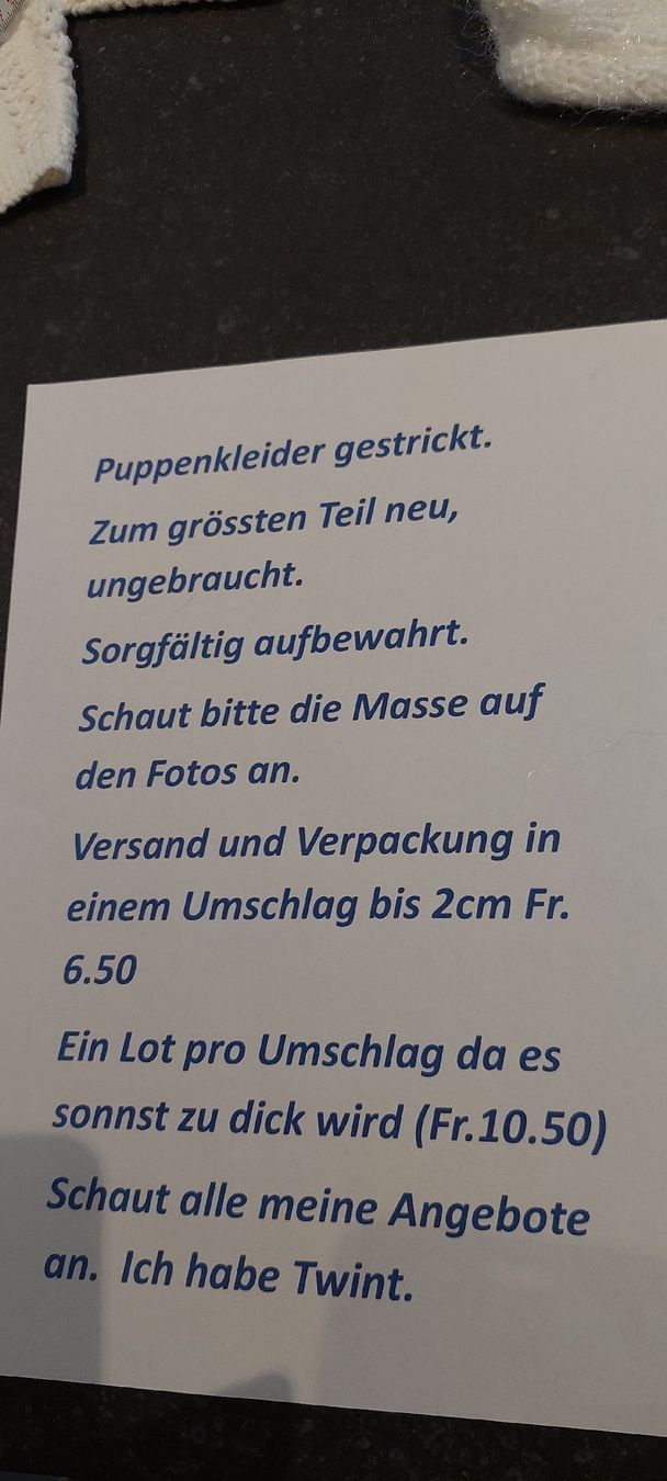Bambole: Neues Puppenjäggli – Nuovo (secondo la descrizione) da Muri AG venduto da nindo1 6