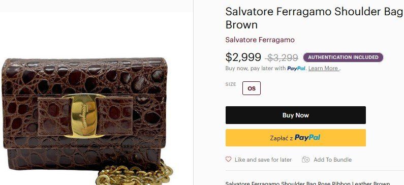 Salvatore Ferragamo Borse da donna: Salvatore Ferragamo Croco Tasche / sac – Usato da Collonges venduto da Auganien 9
