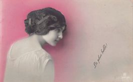 Romantik: Junge Dame, La plus belle, gelaufen 1914