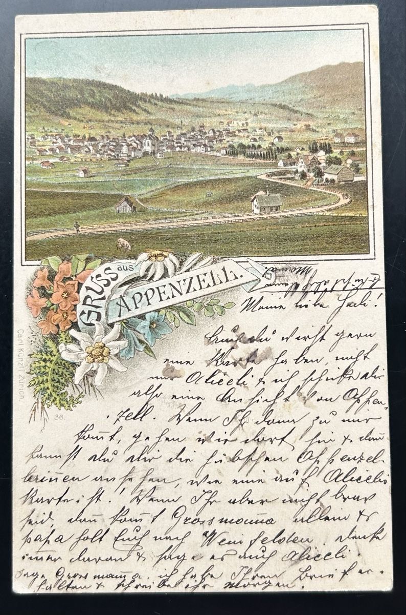 Cartoline postali: Gruss aus Appenzell Litho  – Usato da Horw venduto da Tellbub