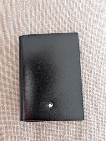 Montblanc Card holder and Notebook Holder Black Leather New 