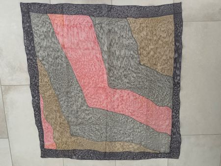 Damen Schal / Tuch grau / rosa / beige