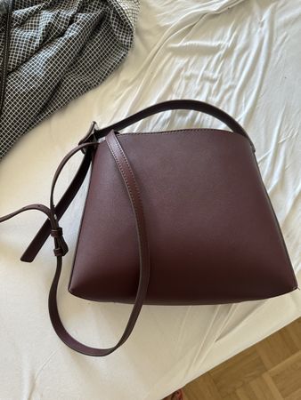 Handtasche dunkelrot gut erhalten 25cm