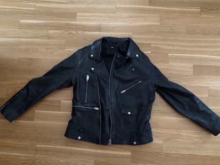 ZARA Lederjacke (Bikerstil) aus echtem Leder XL NEU