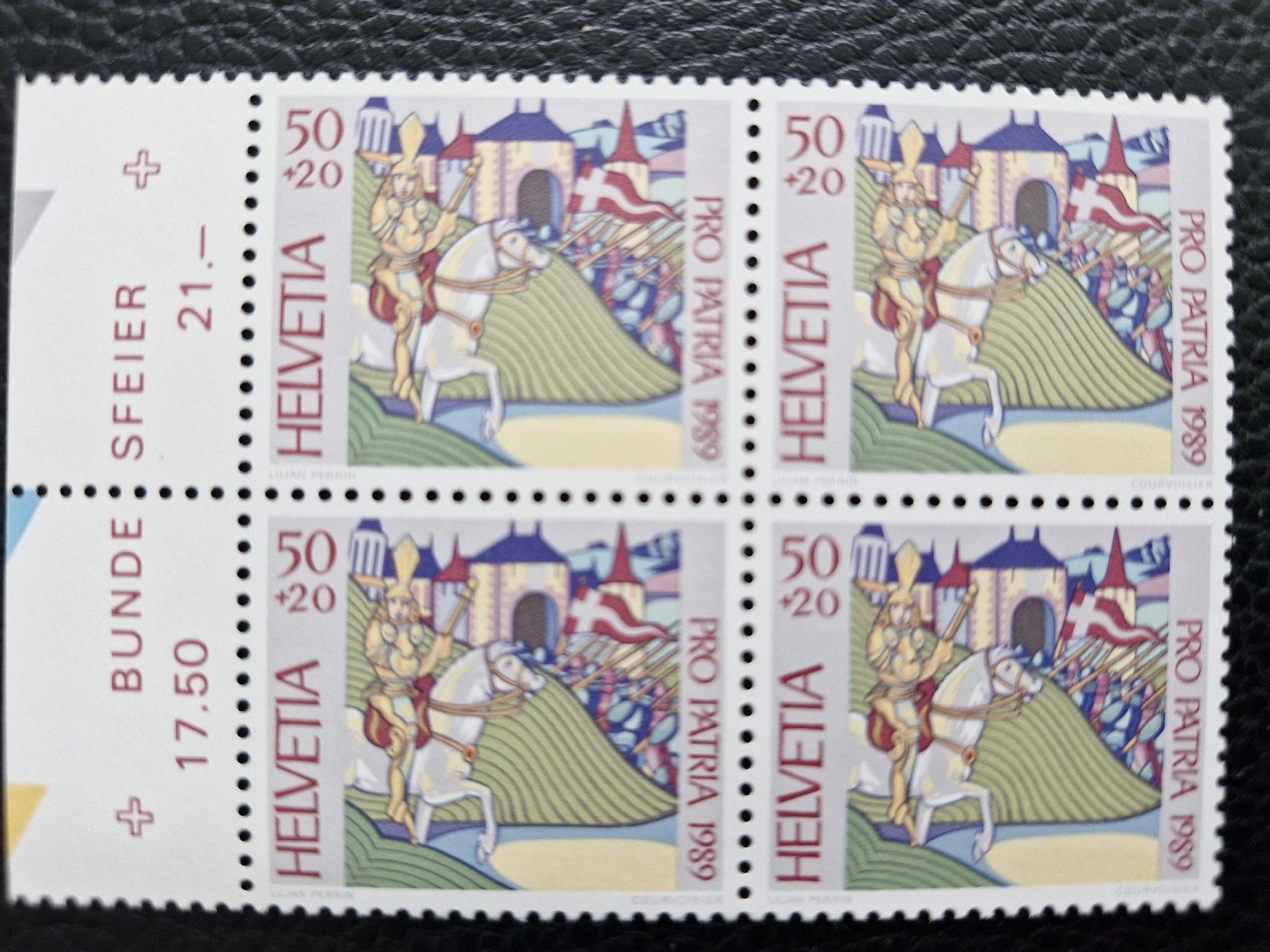 Tutti i francobolli: Pro Patria 1989 - Viererblock Top! postfrisch – Nuovo (secondo la descrizione) da Frauenfeld venduto da Kasico 3