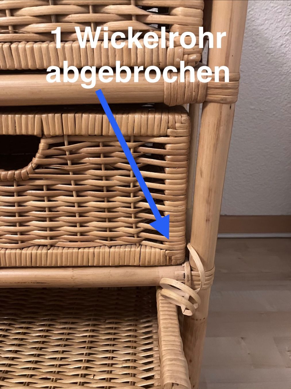 Cassettiere: Rattan Kommode mit Schubladen – Usato da Bremgarten AG venduto da merlindimi 6