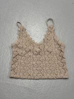 H&M Häkel Top beige Grösse XS cropped