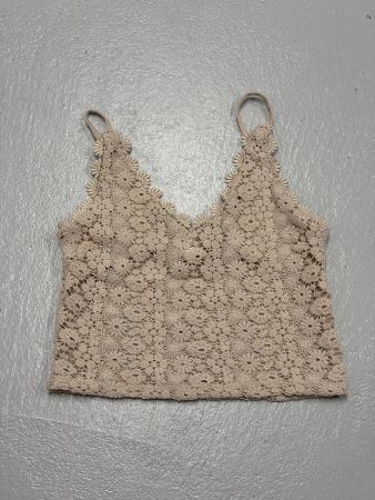 H&M Häkel Top beige Grösse XS cropped