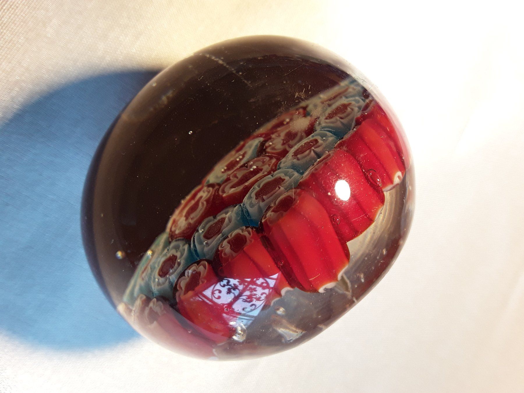 Murano Gläser: Alte Millefiori Briefbeschwerer Blau-Rot – Gebraucht aus Zürich von sanwit 4