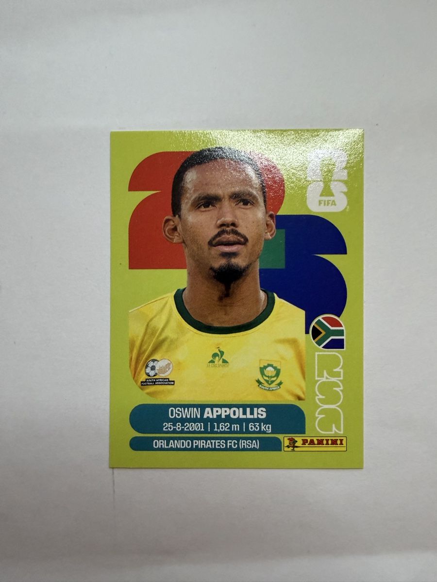 Panini Carte collezionabili: Panini FIFA 2026 Oswin Appollis RSA 20 – Nuovo (secondo la descrizione) da Benglen venduto da Belen.abr