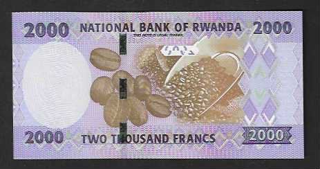 Banknoten: Rwanda  2000  Francs  2024  Bankfrisch – Neu (gemäss Beschreibung) aus Gordola von coinsandnotes