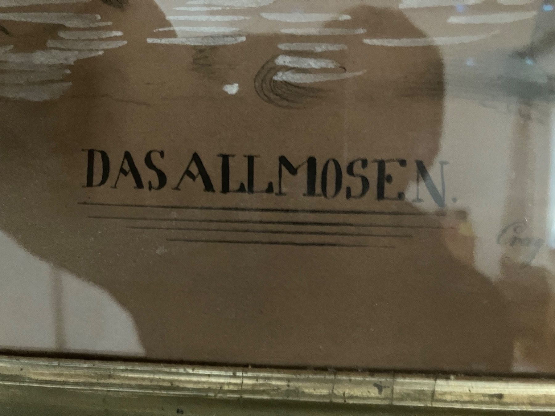 Poster & Bilder: Antikes Bild "Das Almosen" gold gerahmt PH. Hartmann – Gebraucht aus Schlieren von mvm01 7