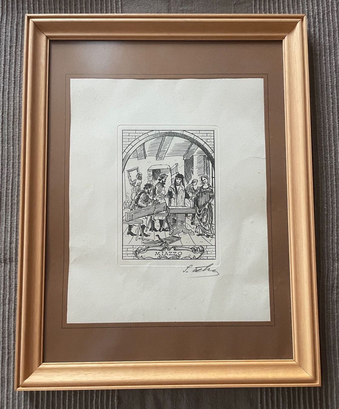 Xilografie: Holzschnitt Bild Kunstdruck Miazzo Italy – Usato da Bern venduto da Chraebu2