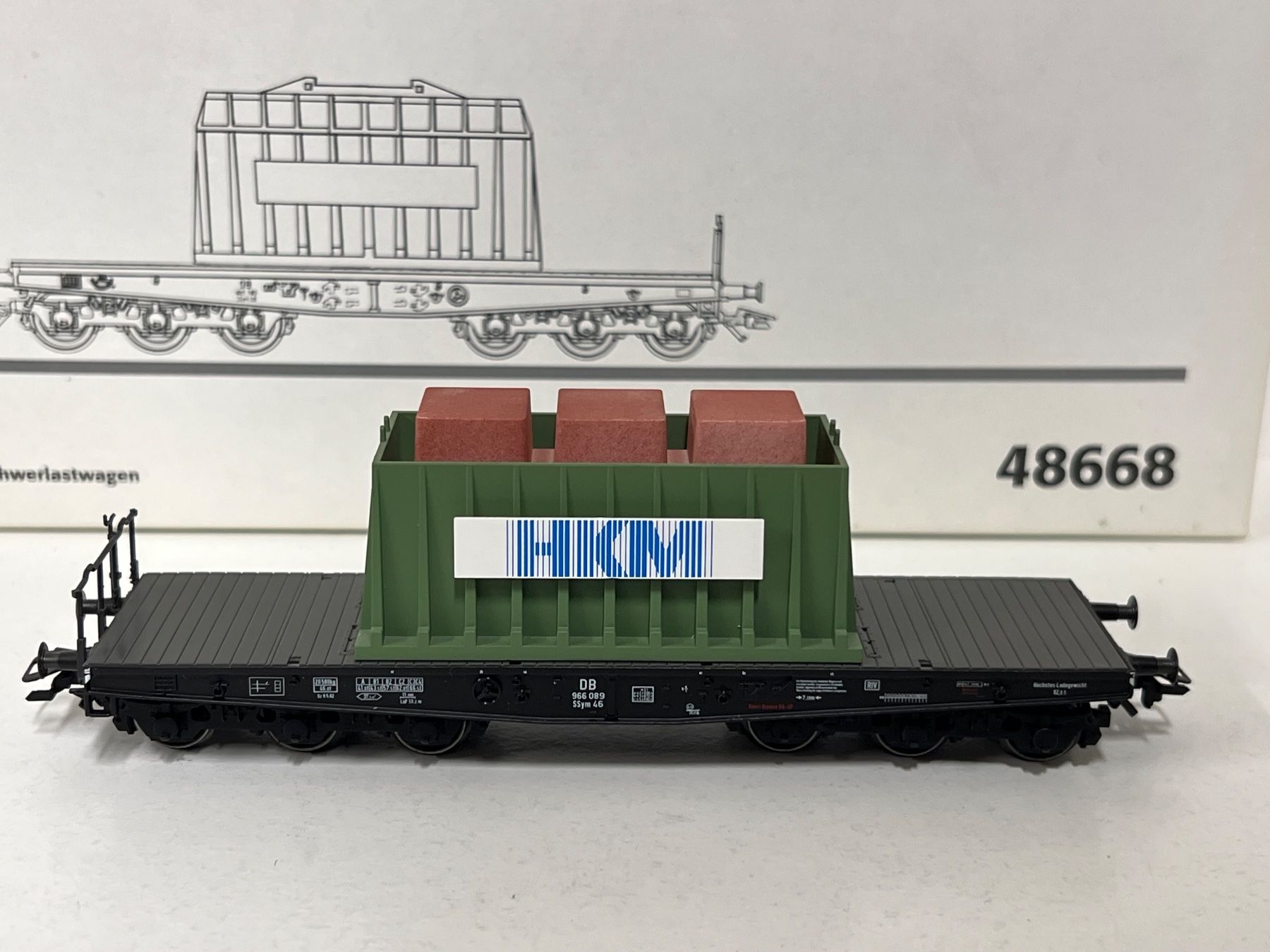 Märklin Modellini di ferrovie: Märklin 48668 Schwerlastwagen H0 AC – Usato da Neuenhof venduto da ludovicco