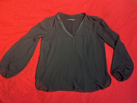 Zara woman Bluse schwarz gr. L