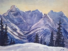 Aquarell Ferdinand Meyer-Streiff Braunwald Hausstock GL 1975