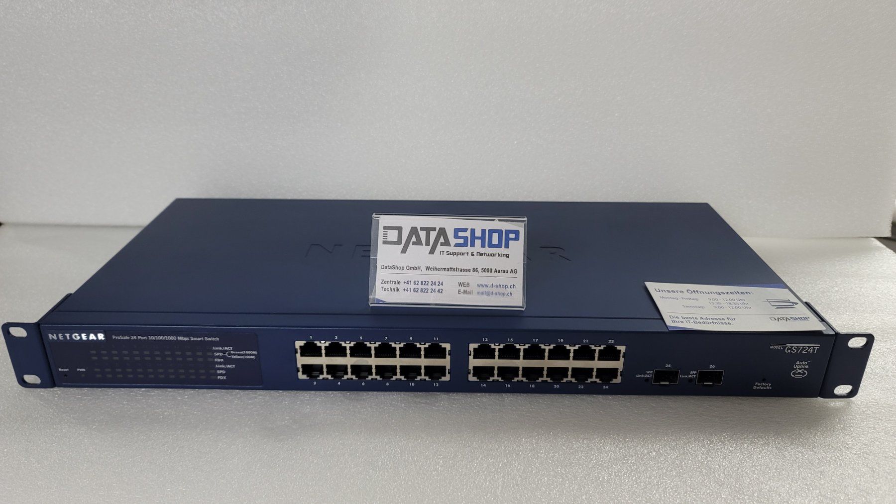 Netgear Hub & Switch: NETGEAR Switch GS724T 24 Port – Usato da Aarau venduto da DataShop-Aarau