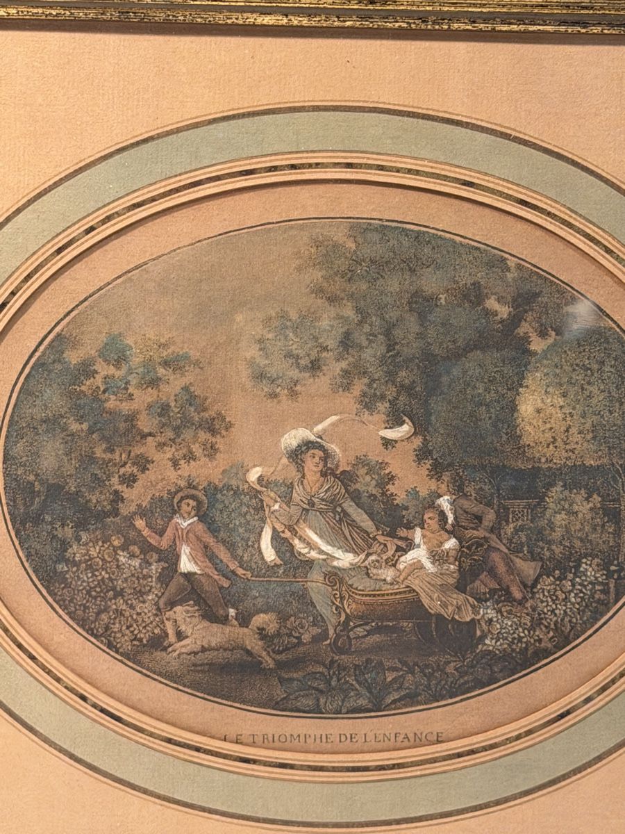 Incisioni: Vintage "Le Triomphe de L'enfance" Framed Print – Usato da Lausanne venduto da artnouveau05 4