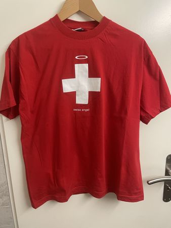 Red Swiss Angel Demon T-Shirt Size M Gift
