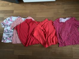 Roter Stoff zum Basteln/Nähen (alte Oberteile mit Flecken)